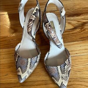 Snakeskin Patterned Women's Heels